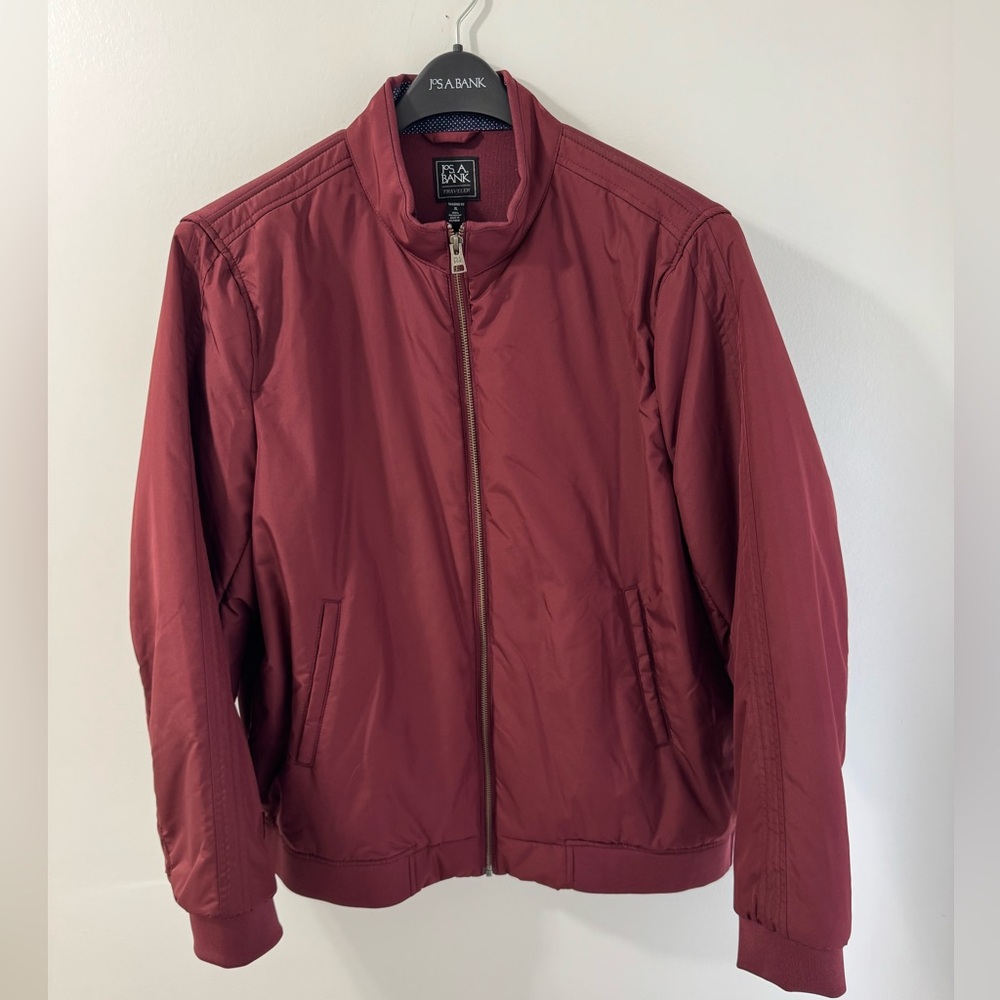 Jos.A.Bank Maroon Bomber Jacket,XL, New Without Tags, Never Worn
